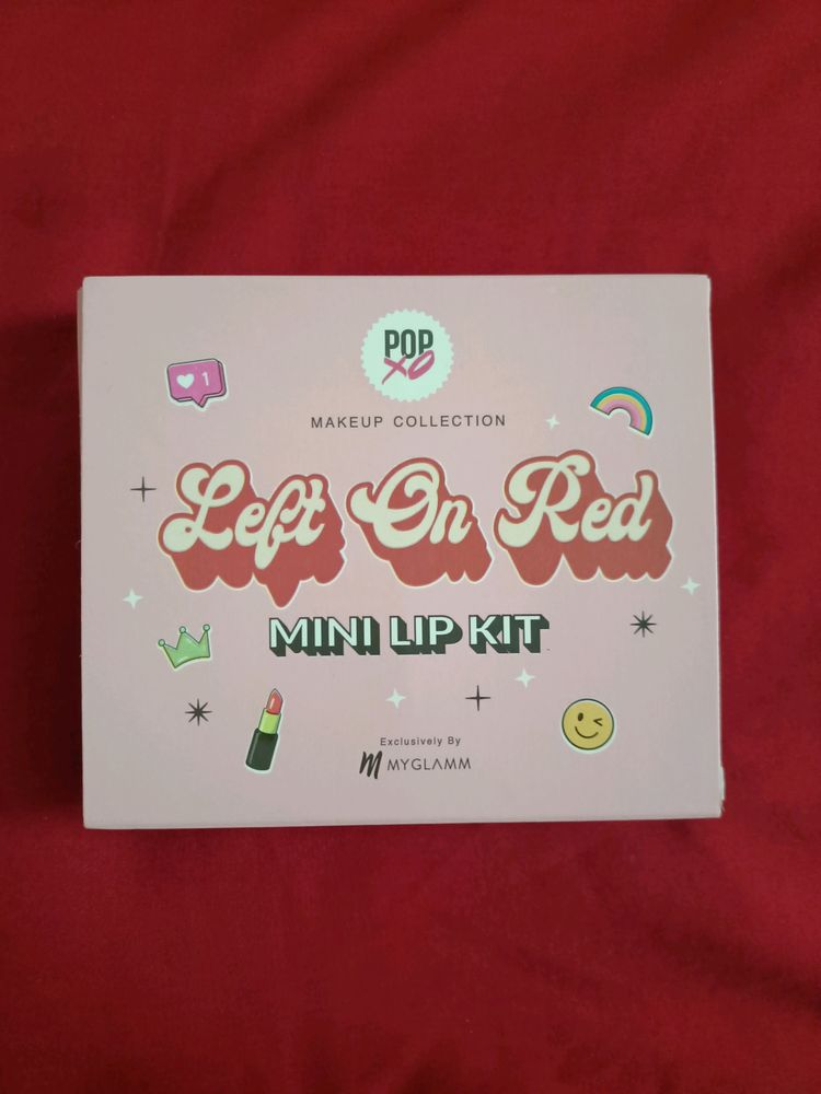 MyGlamm Popxo Mini Lip Kit ( Left On Red )