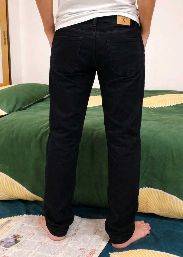 Black Men's (unisex) velvet Jeans