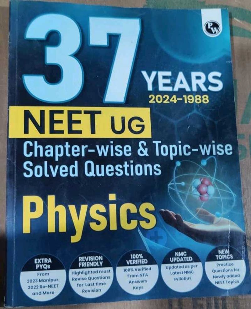37 Years NEET UG Physics Solved Questions