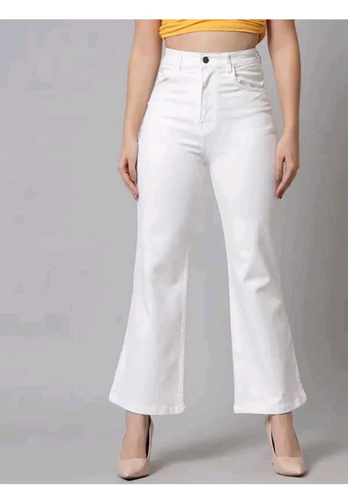 White Wide Leg Jeans
