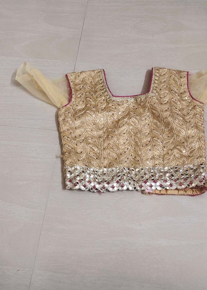 Embellished Golden Ethnic Blouse