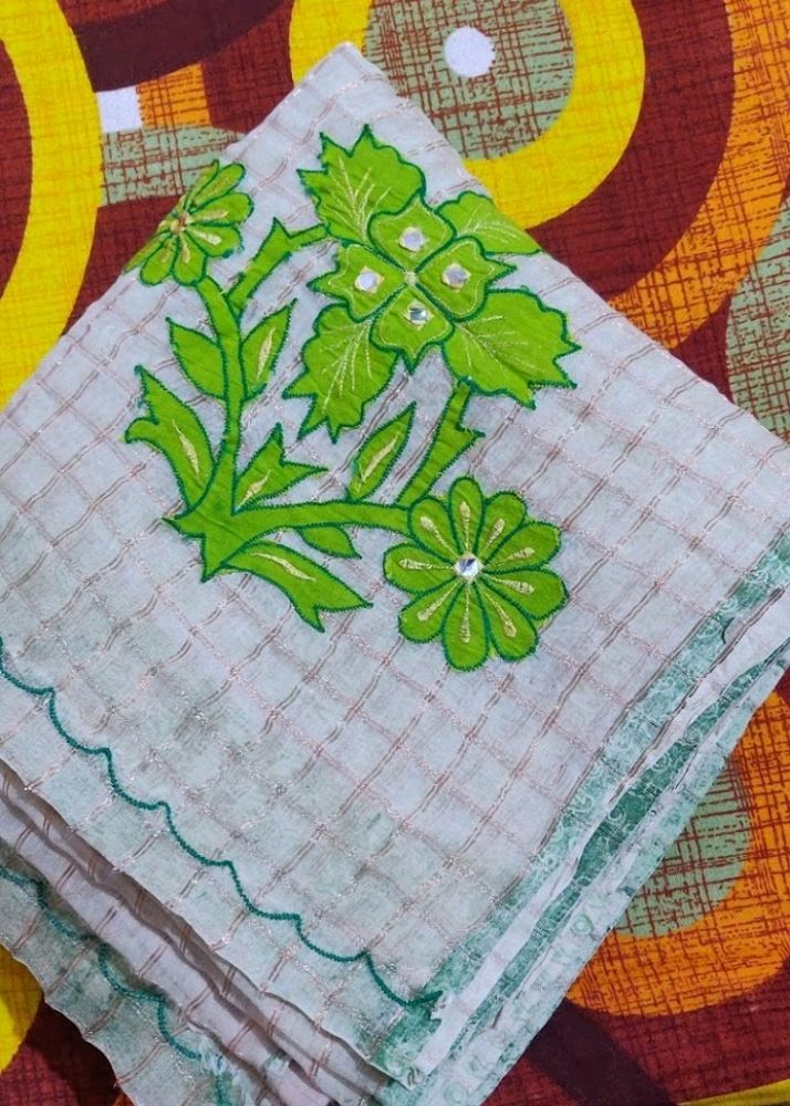 Green Cotton Saree