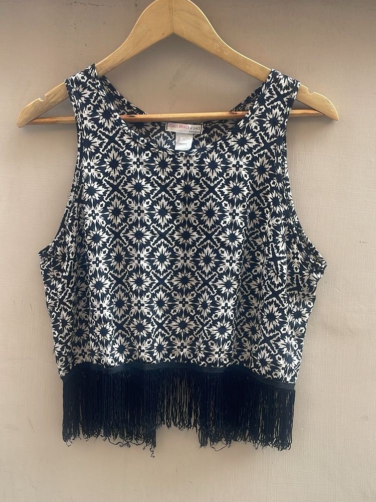 Boho Fringe Crop Top