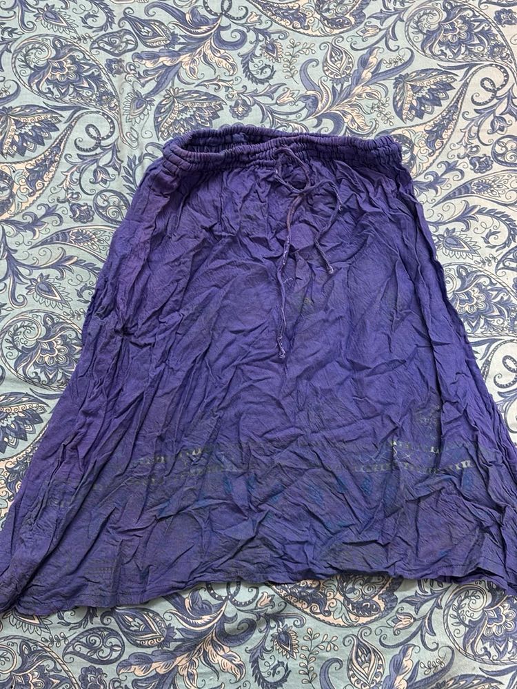 Flowy Purple Ethnic Skirt