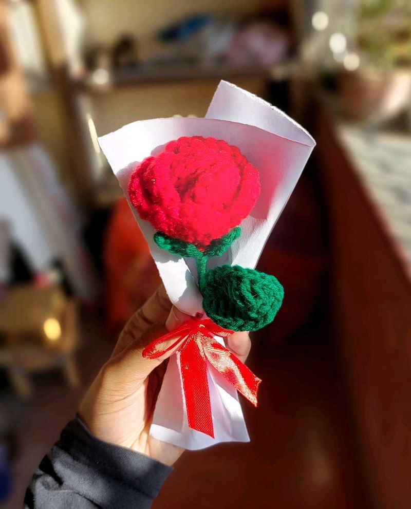 Handmade Knitted Rose Bouquet
