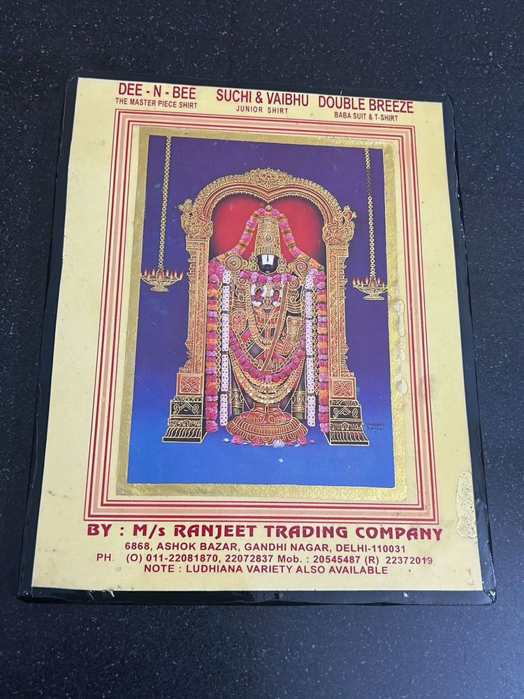 Lord Venkateswara Ji’s Frame for wall and temple