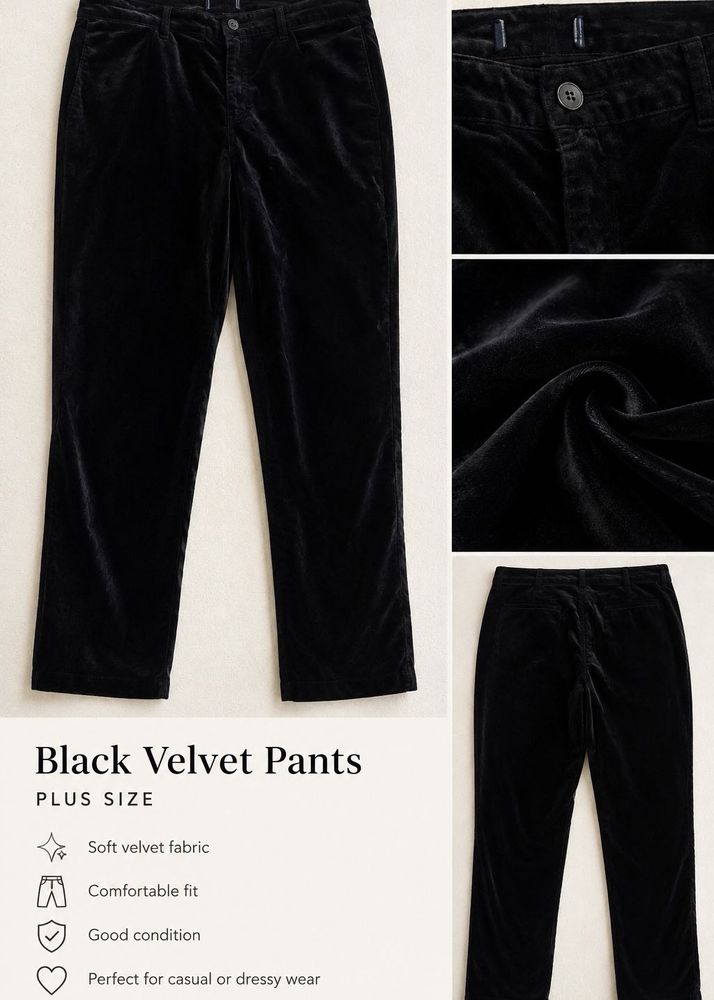 Black Velvet Pants