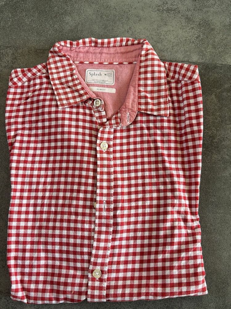 Red &amp; White Checkered Shirt