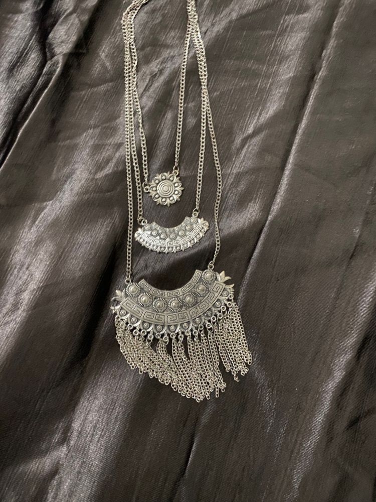 3 Brand New Oxidised Necklace