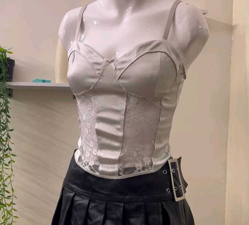 Satin Lace Corset To