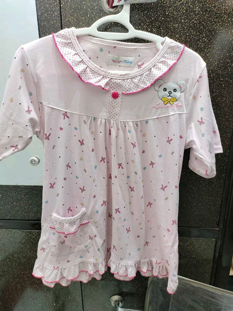 Cute Pink Teddy Bear Nightgown