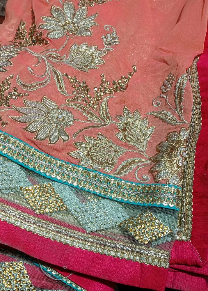 Pearl Work Saree