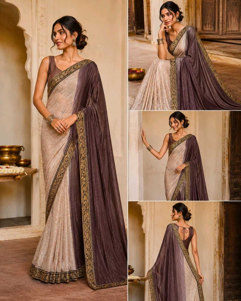 Elegant Saree with Embellished Border