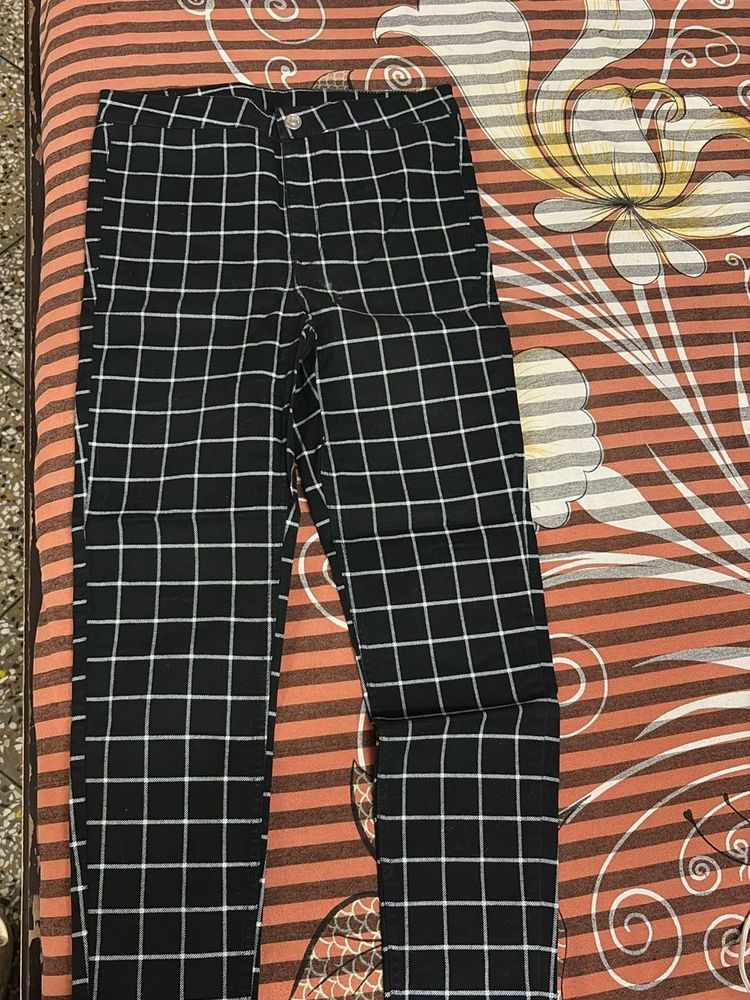 Checkered Black Pants
