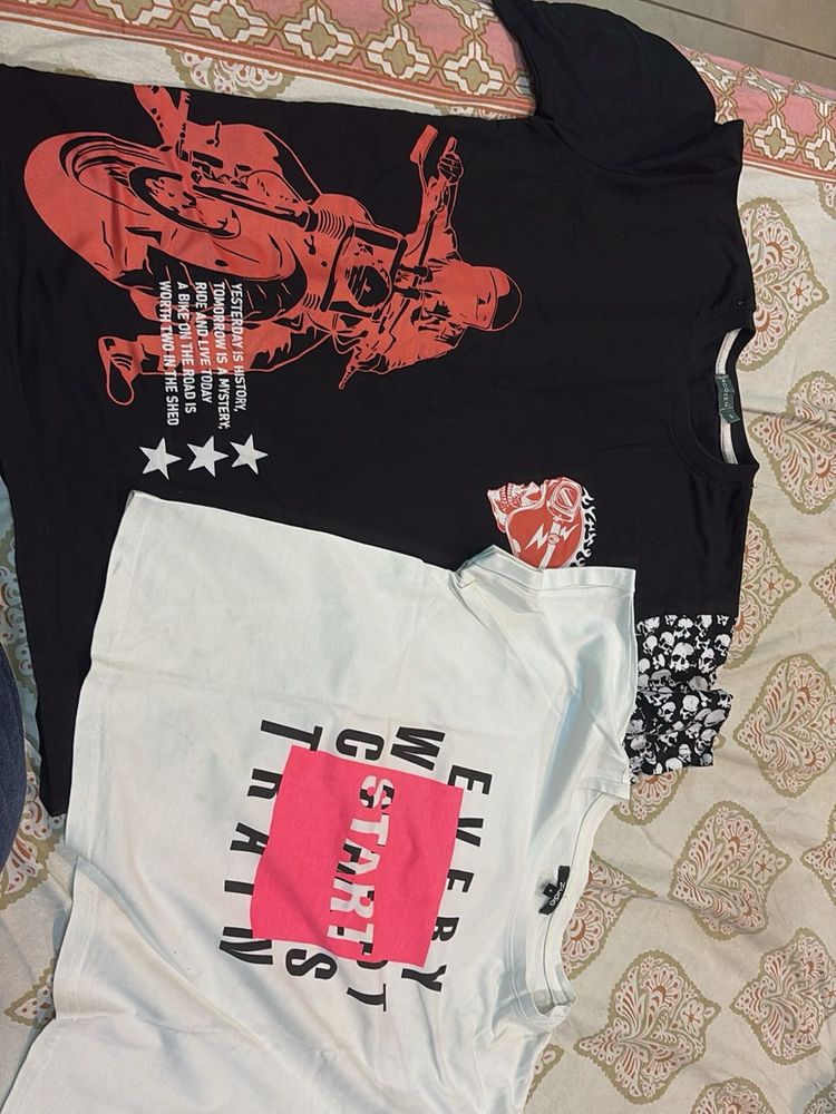 Graphic Print T-Shirts - Set of 2