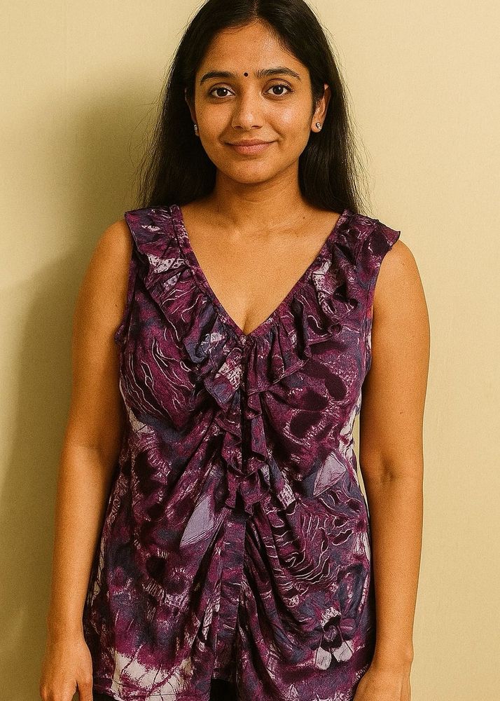 Purple Ruffle Top