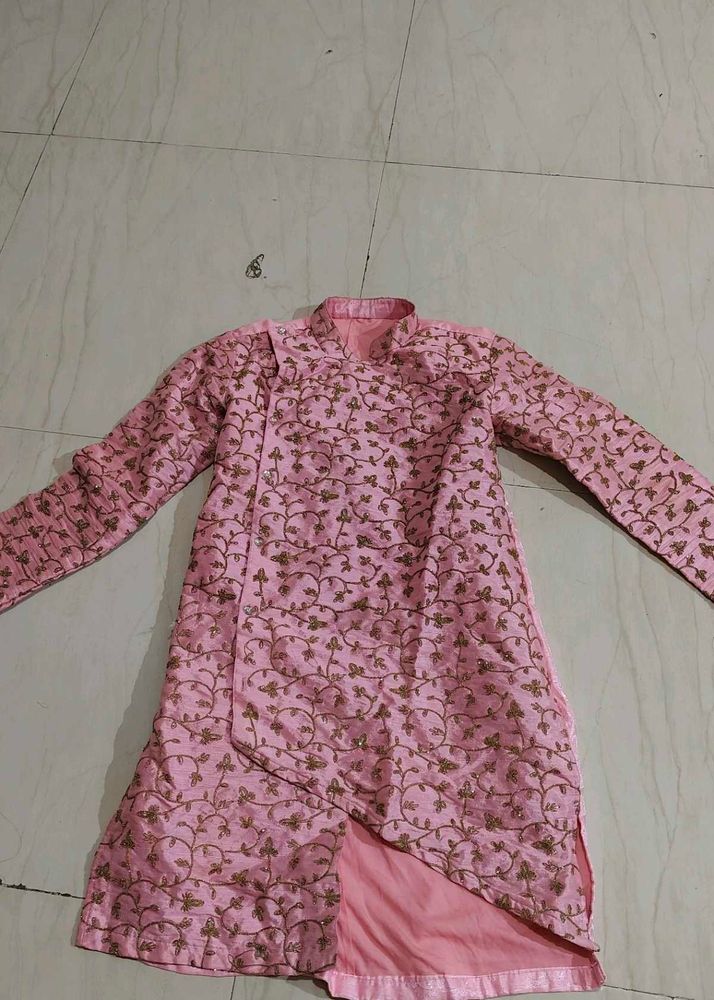 Pink Embroidered Kurta