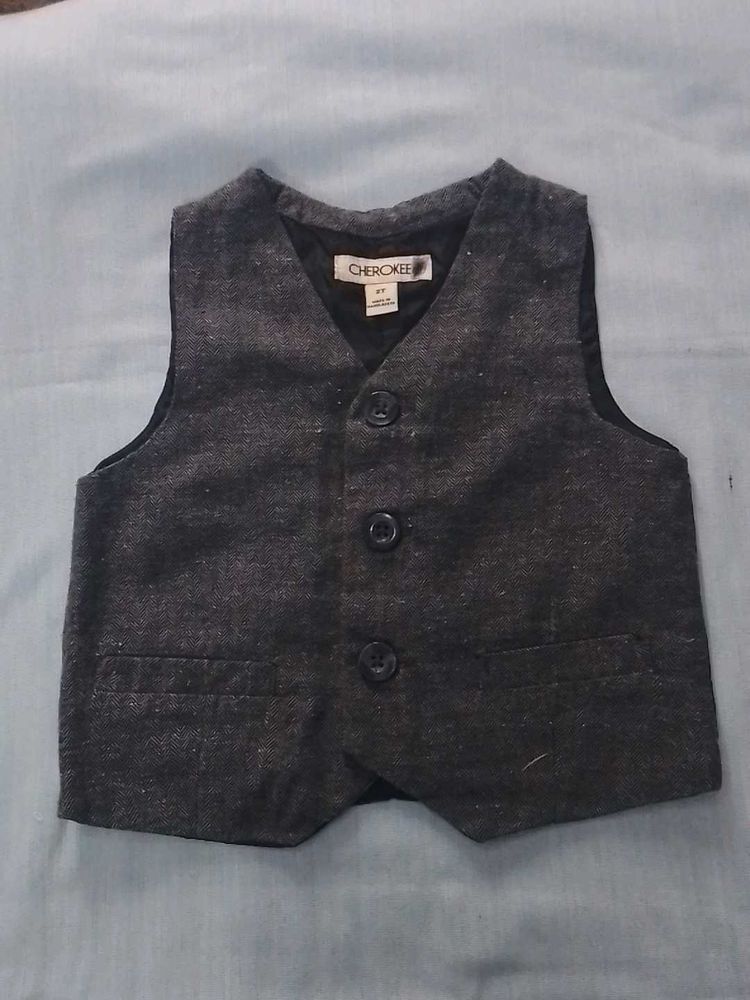Boys Grey Vest