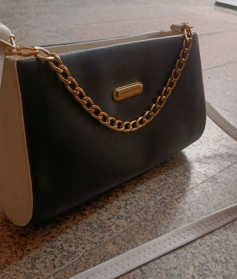 Black And White Sling Bag