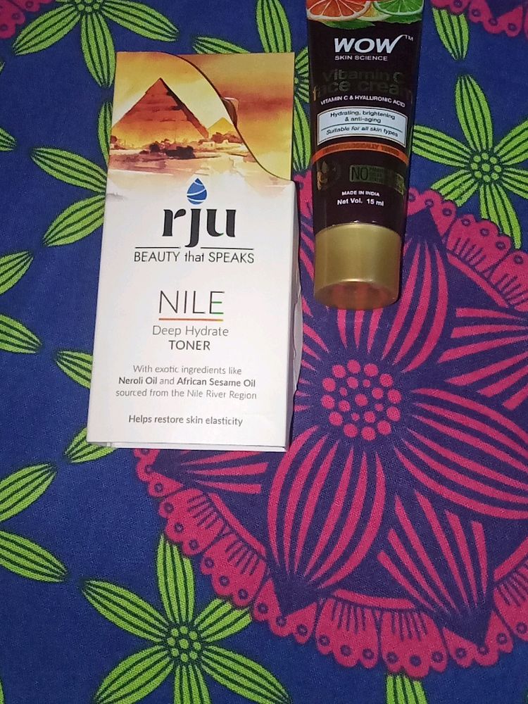 Combo Pack Of Wow Vitamin C Face Cream &amp; Nile Deep Hydrate Toner