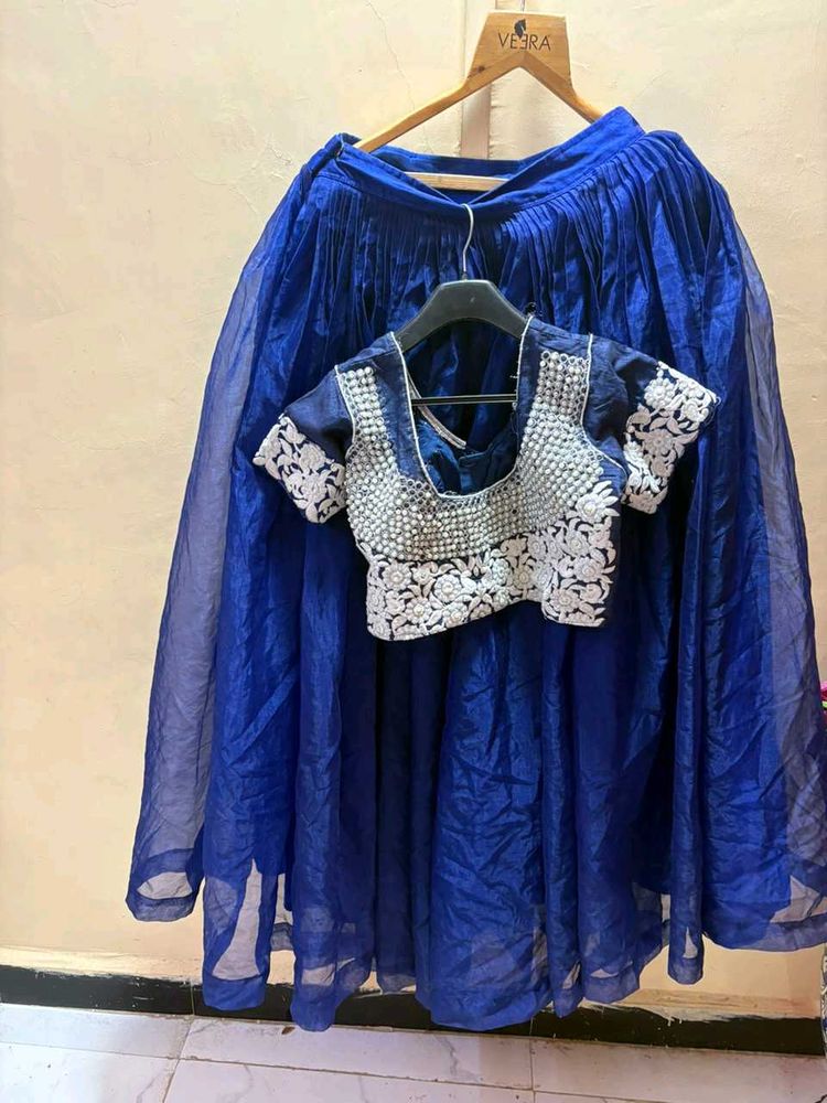 Stunning Royal Blue Lehenga Choli Set