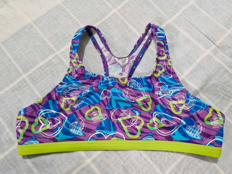 Speedo Sports Bra Purple Blue