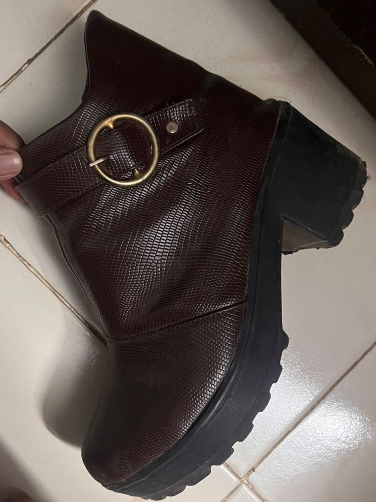 Chunky Heel Ankle Boots
