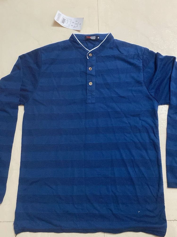 Blue full sleeves cotton Shirt