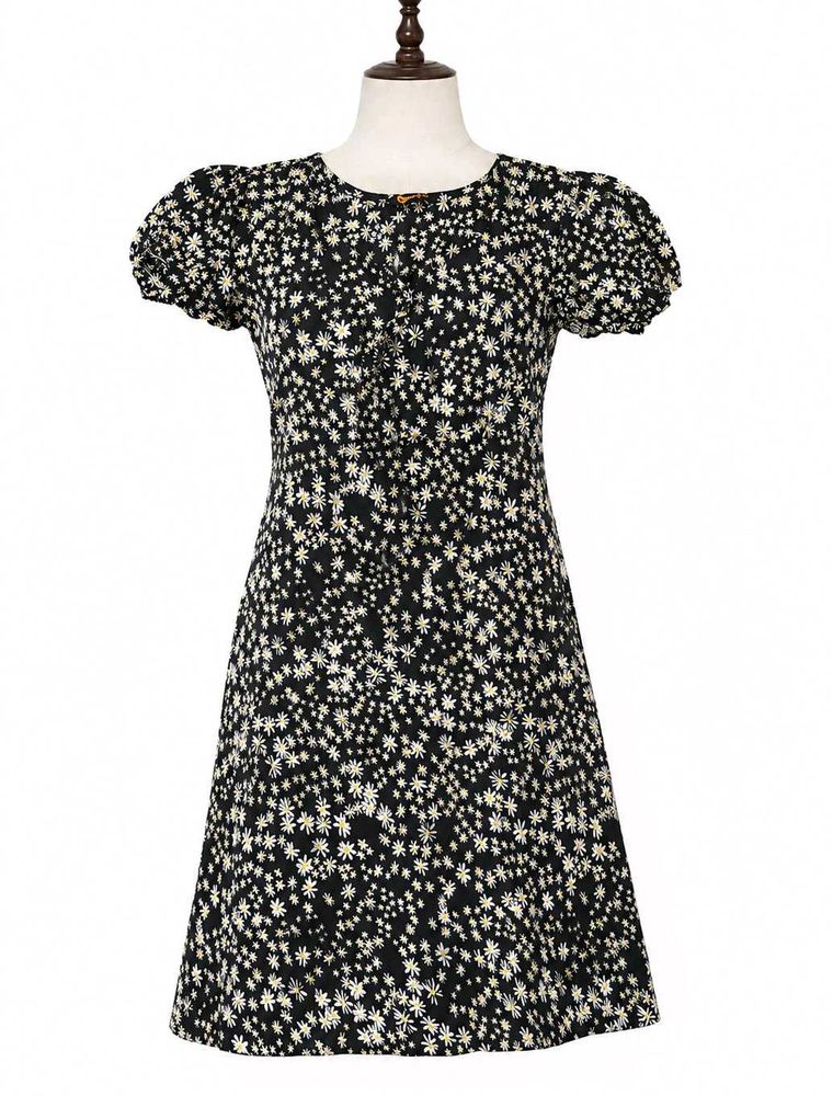 Chic Floral Print A-Line Dress