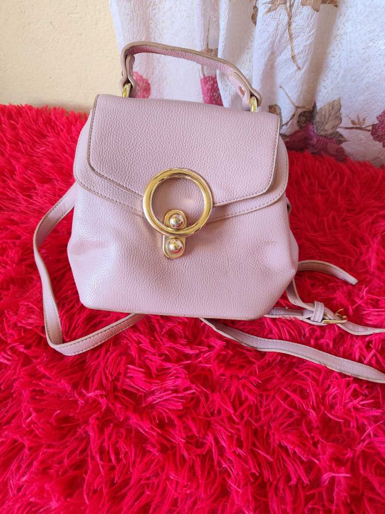 Light Pink Backpack/Crossbody Bag