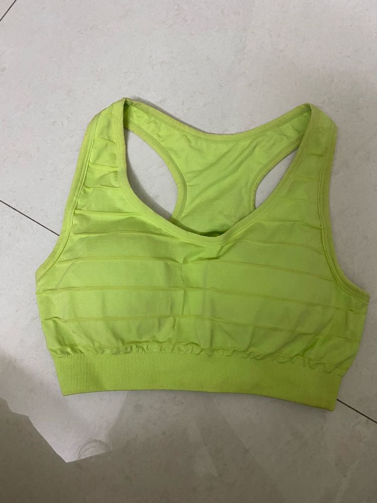 Lime Green Sports Bra
