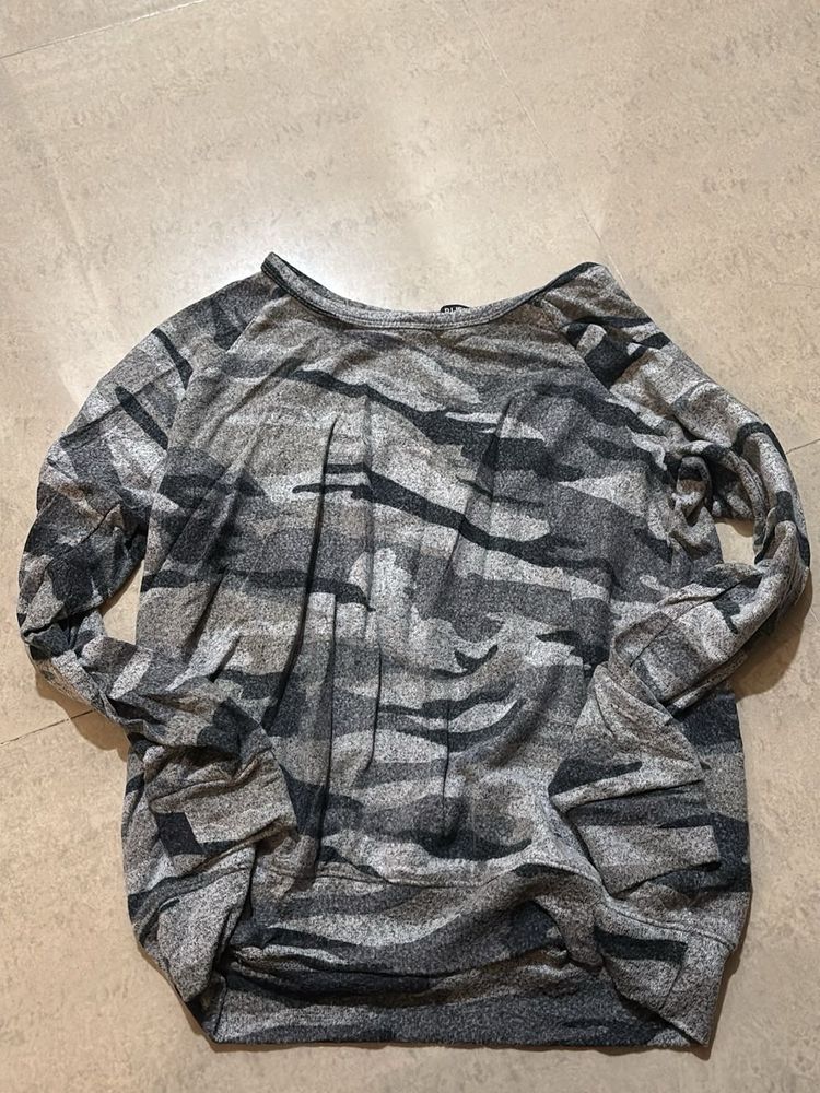 Camouflage Long Sleeve Top