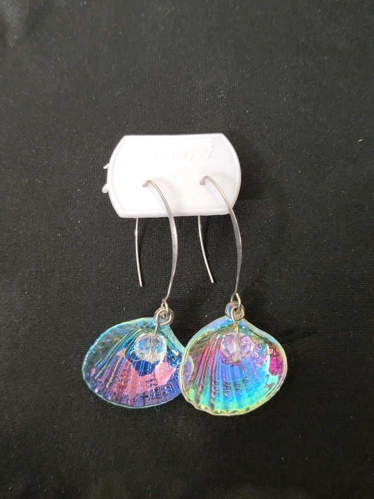 Sparkly Iridescent Shell Earrings