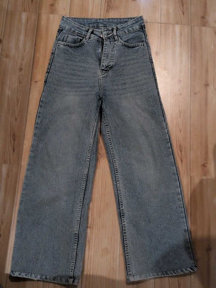 Wide Leg Denim Jeans