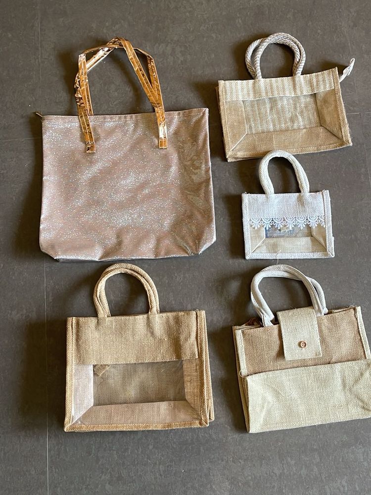 Assorted Tote &amp; Jute Bags