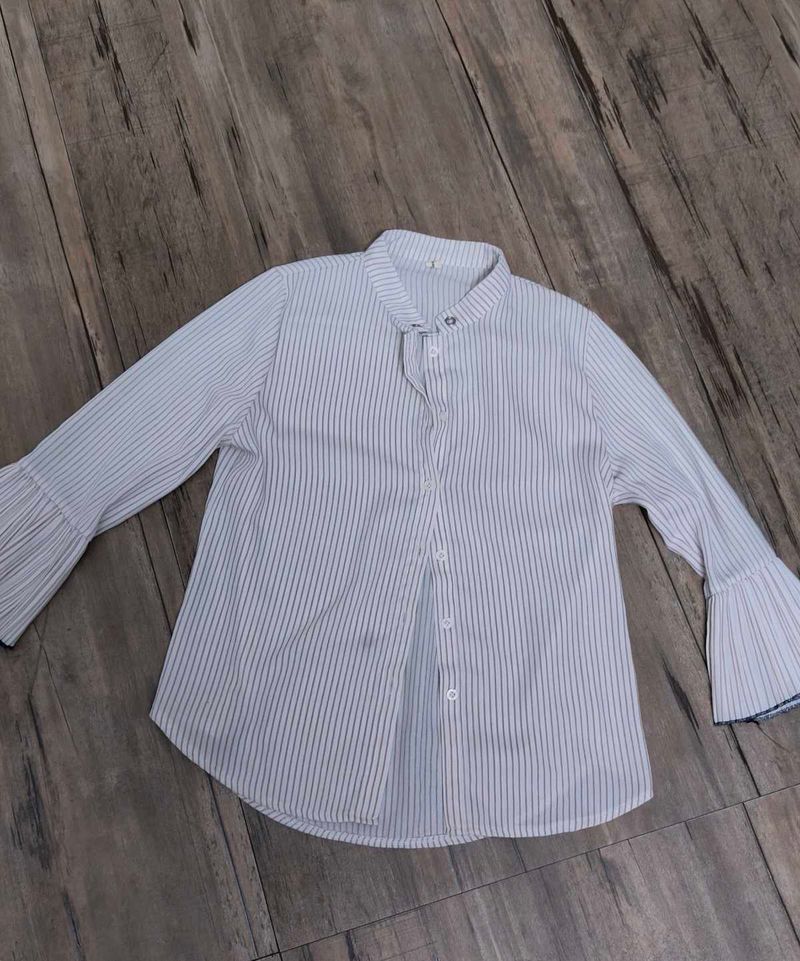 Striped Bell Sleeve Blouse