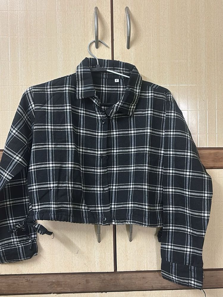 Cropped Plaid Shirt