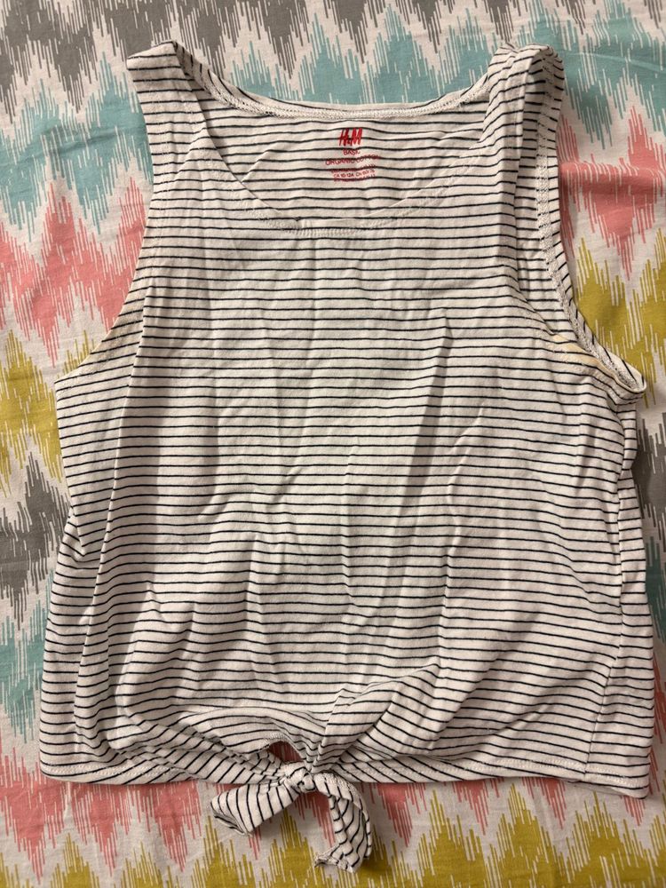 Striped Cropped Tank Top