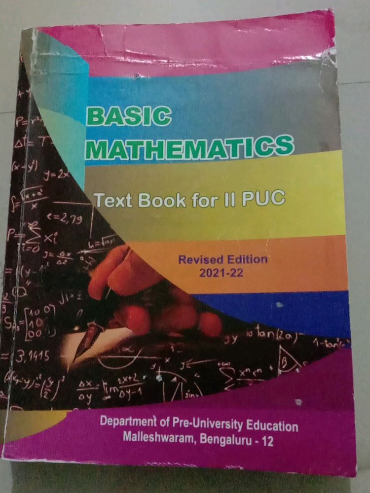 Books > Textbooks | 2nd Puc Basic Mathematics Textbook | Freeup