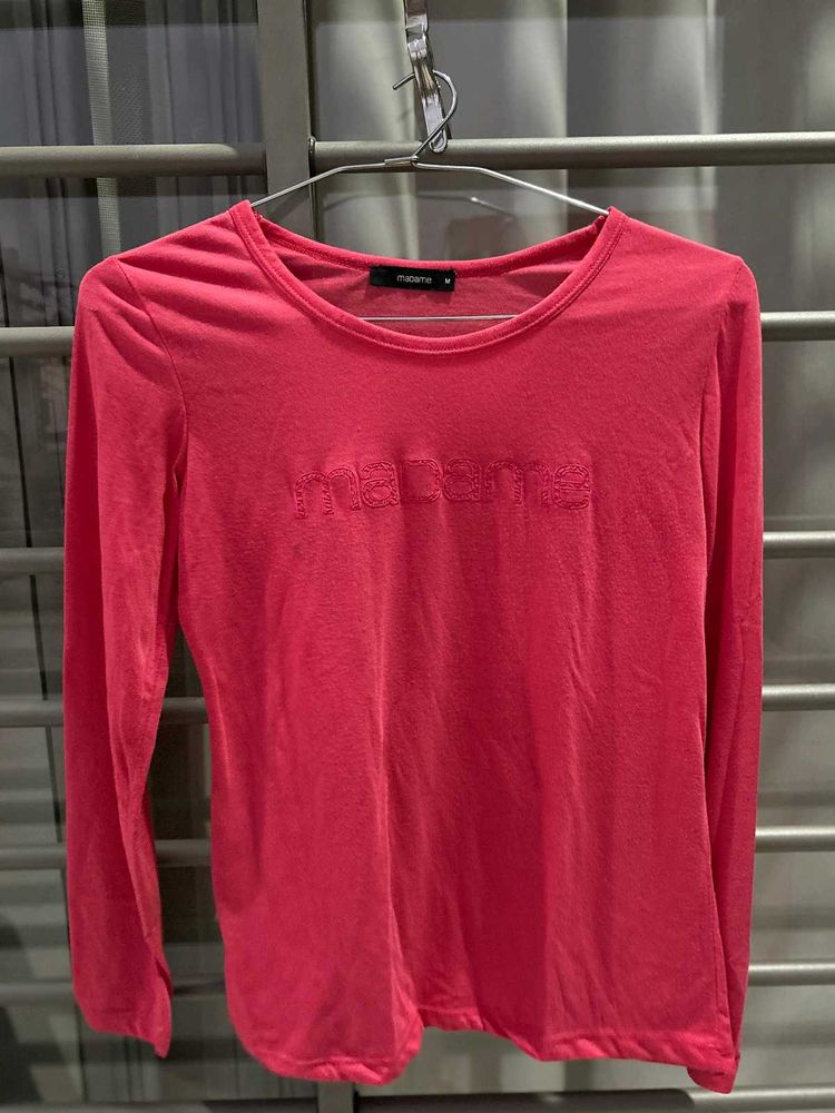 Vibrant Pink Long Sleeve Top