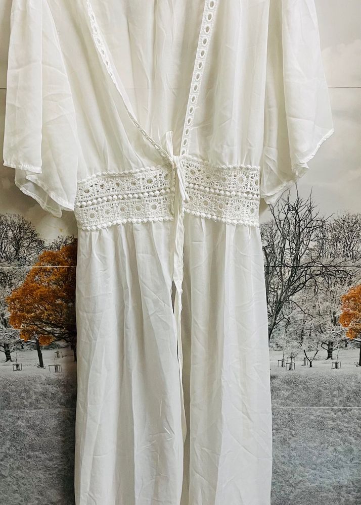 White Sheer Cover-Up Kimono