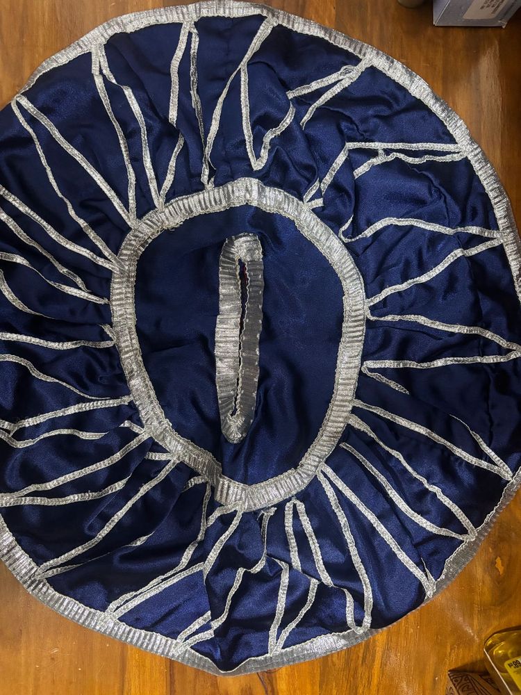 Navy Blue Embroidered pooja article