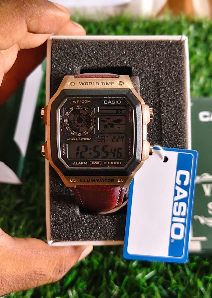 Premium Casio Brown Leather Belt Watch