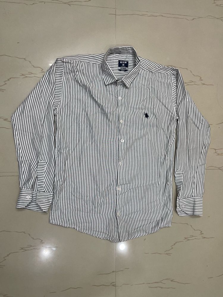 Men's Striped Button-Down Shirt