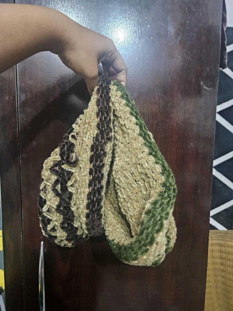Set of Green and Brown Hat &amp; Scrarf