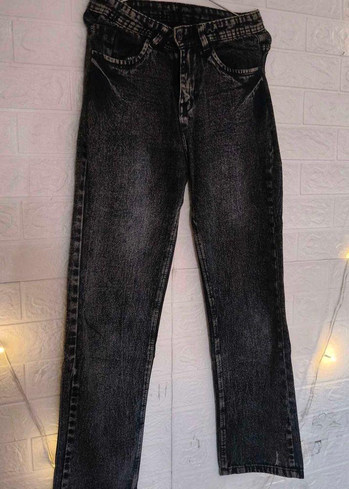 Stylish Acid Wash Denim Jeans