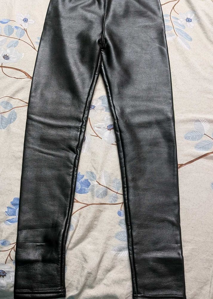 Black Faux Leather Leggings
