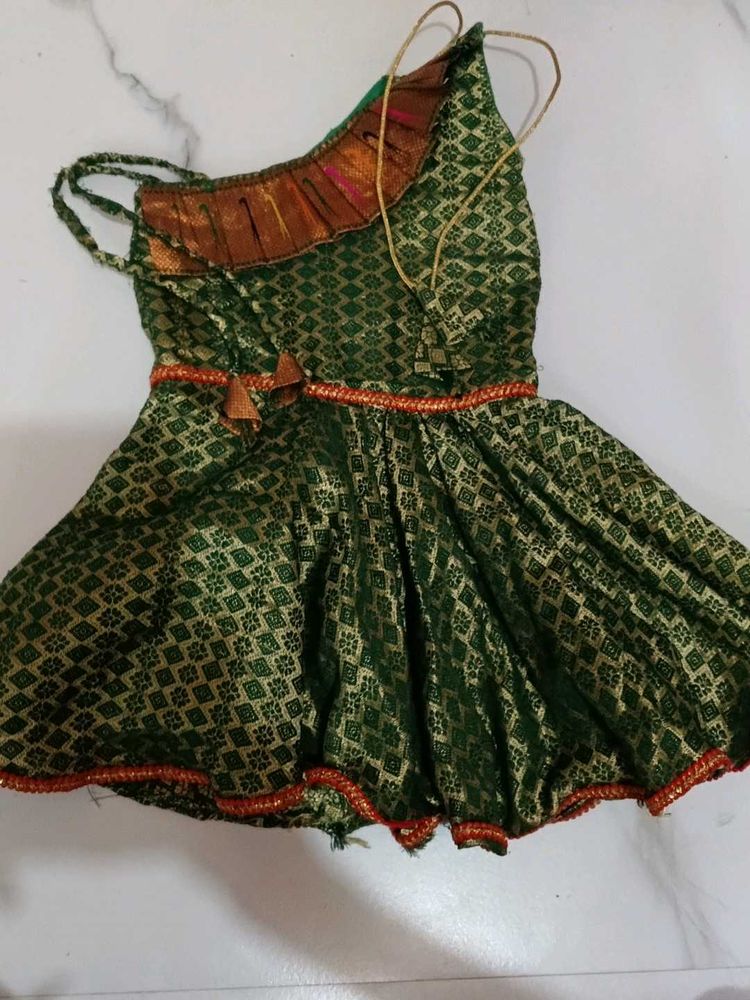 Green Ethnic frock