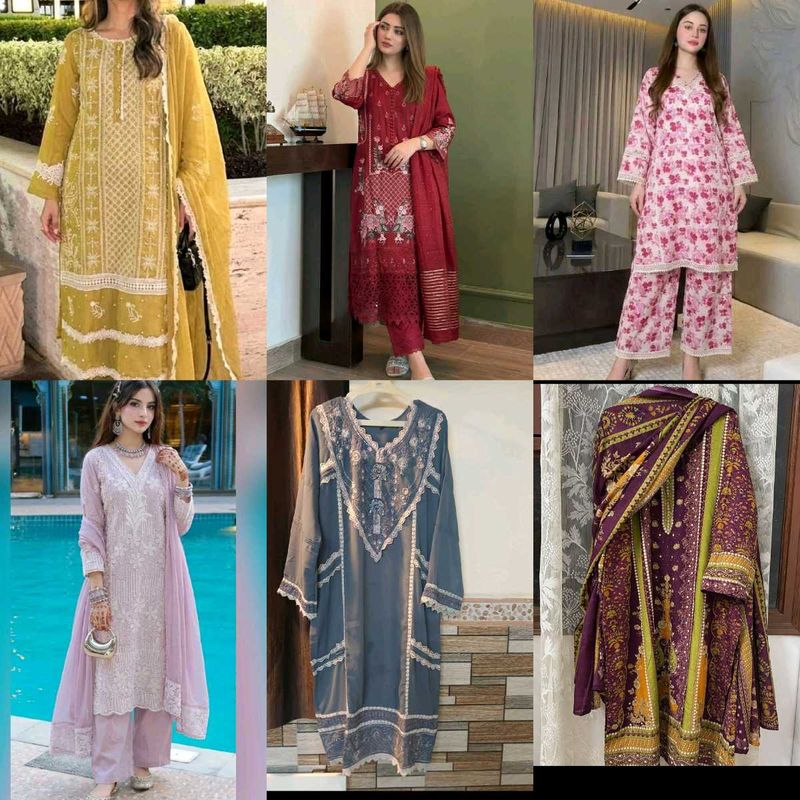 Elegant  Kurta Sets Combo of 6