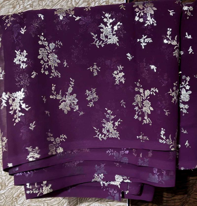 Elegant Maroon  saree with Gold Print
